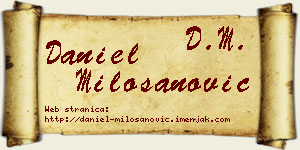 Daniel Milošanović vizit kartica